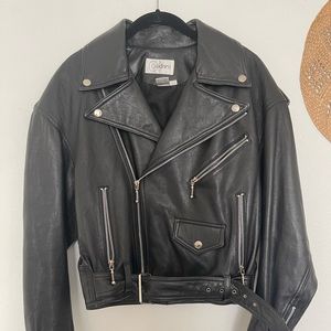 Vintage 1980’s cropped leather biker jacket